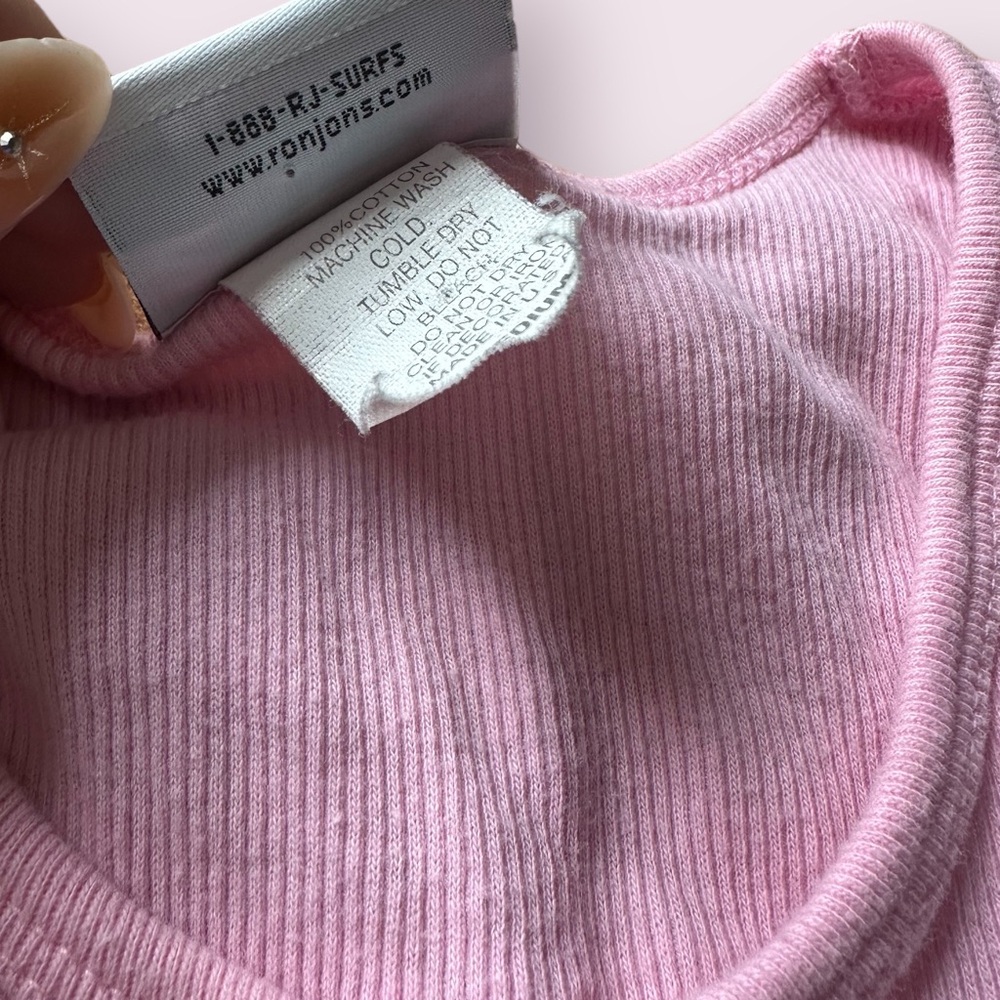 Vintage Women’s Ron Jon 2007 Florida Surf Shop Light Pink Wife Tank Top Size Med - Picture 8 of 8